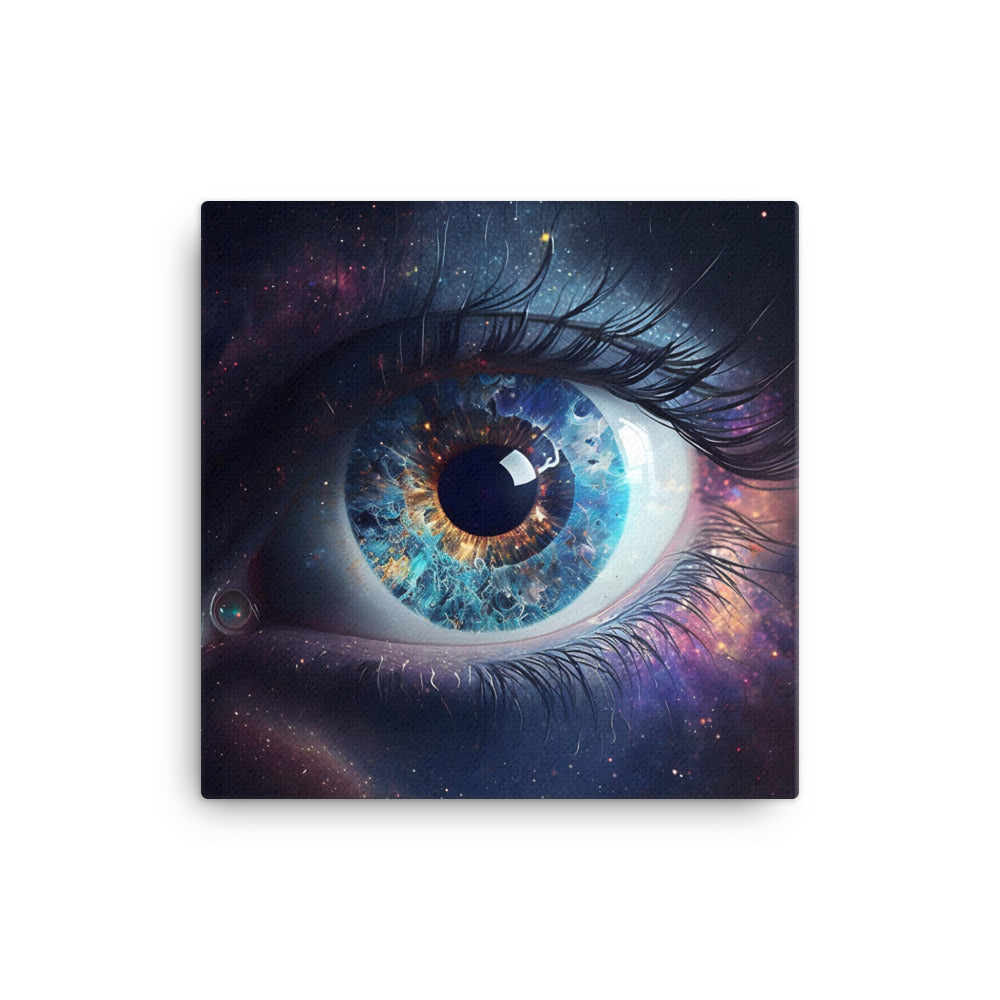 Eye With Galaxy || Canvas Print