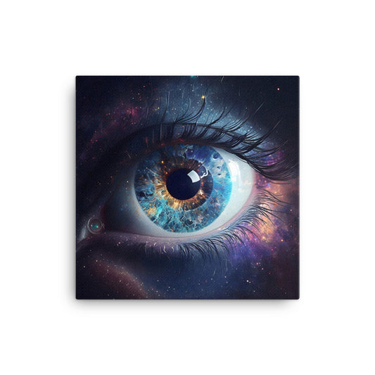 Eye With Galaxy || Canvas Print