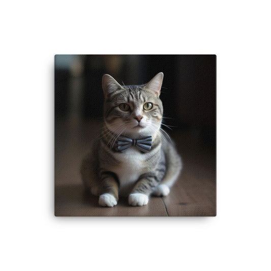 Cat With Bowtie || Canvas Print