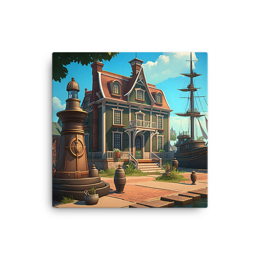 Nautical Town Square || Canvas print