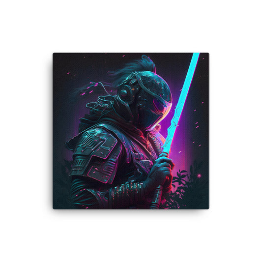 Samurai Neon Sword || Canvas print